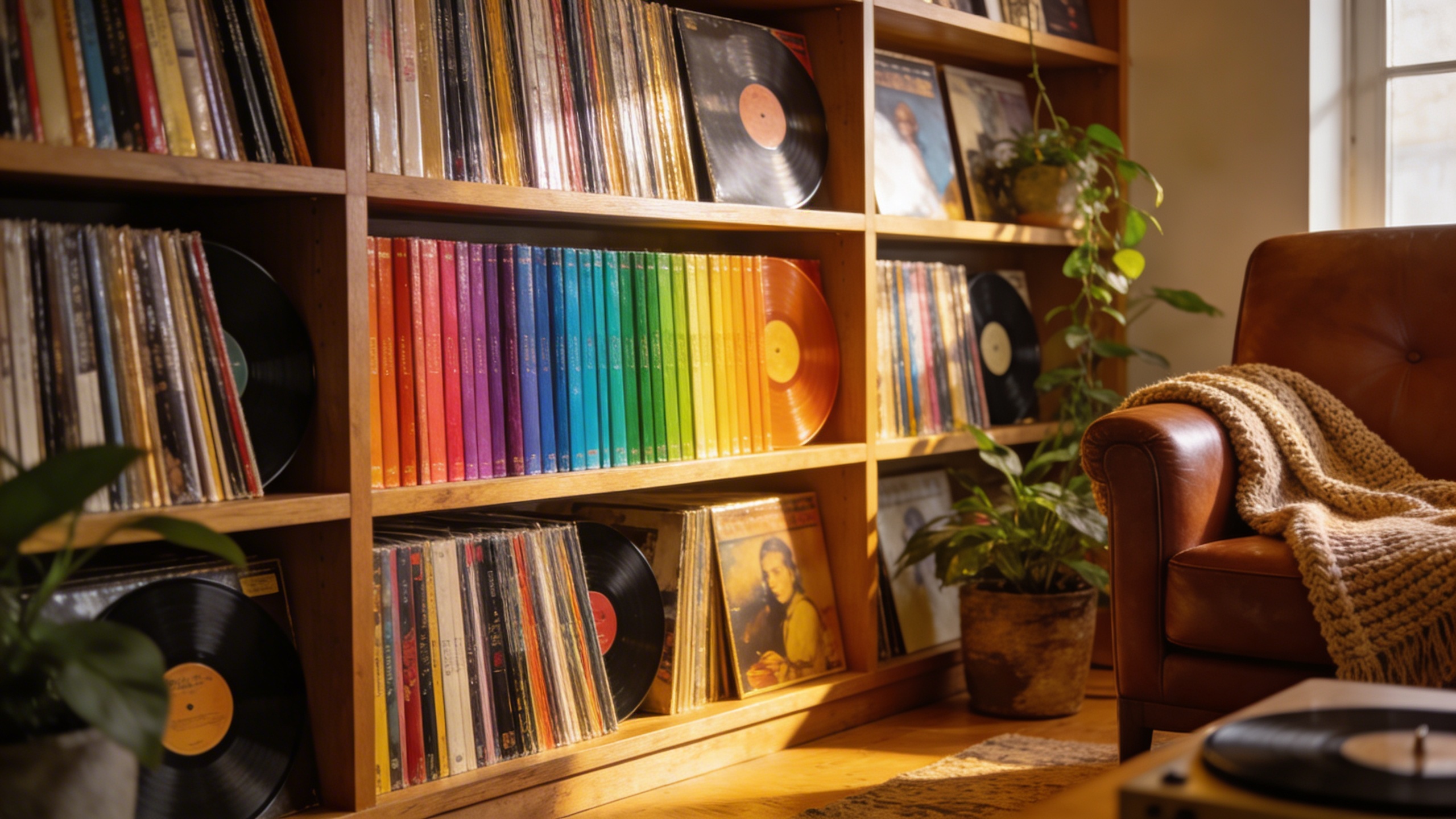 Photorealistic: Harry Styles 'Fine Line' pink vinyl spinning on a high-end turntable, needle approaching the record, warm studio lighting, shallow focus on the stylus and grooves, modern listening set